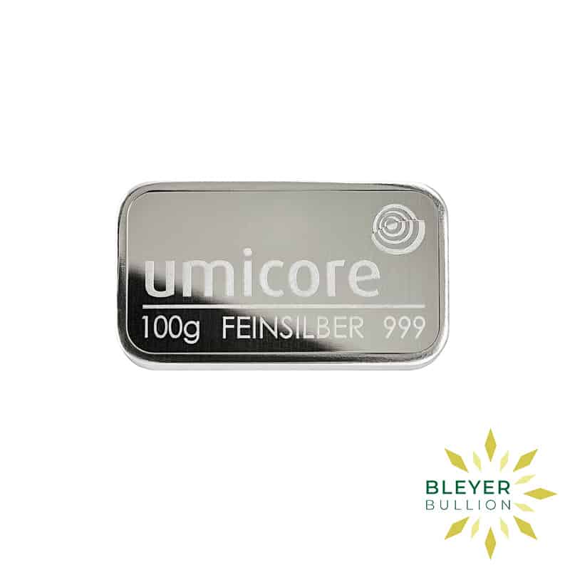 100g Silver Umicore Minted Bar