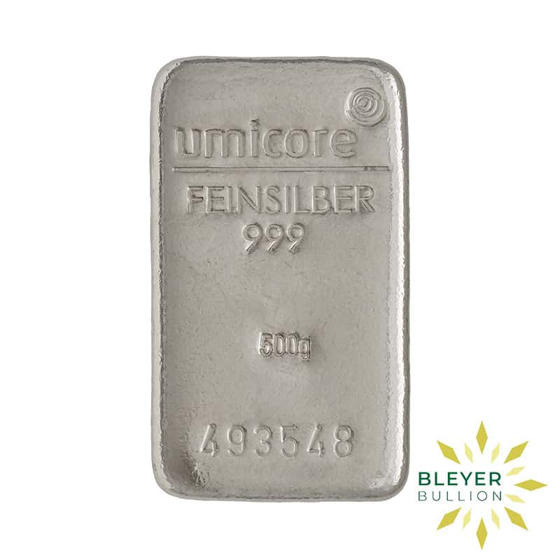 500g Silver Umicore Cast Bar