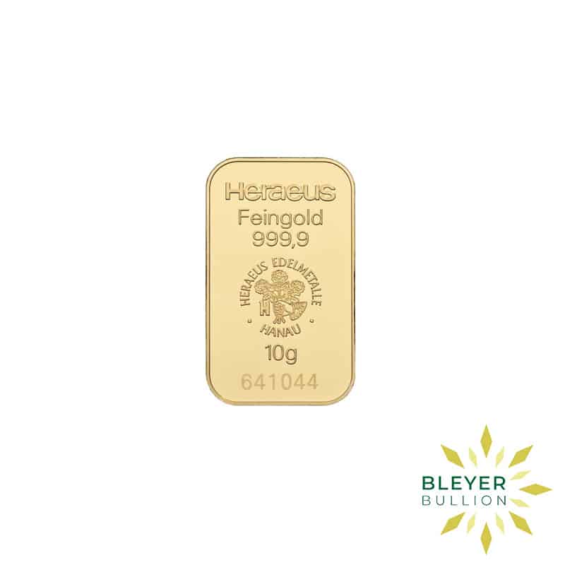 10g Gold Heraeus Minted Bar (Pre-Owned)