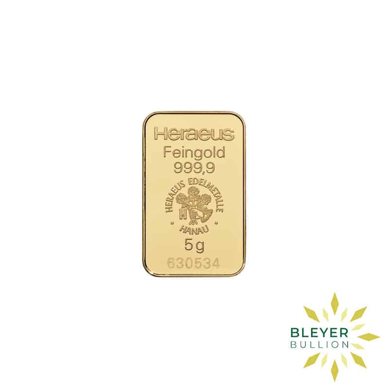 5g Gold Heraeus Minted Bar