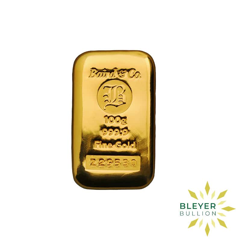 100g Gold Baird & Co Cast Bar