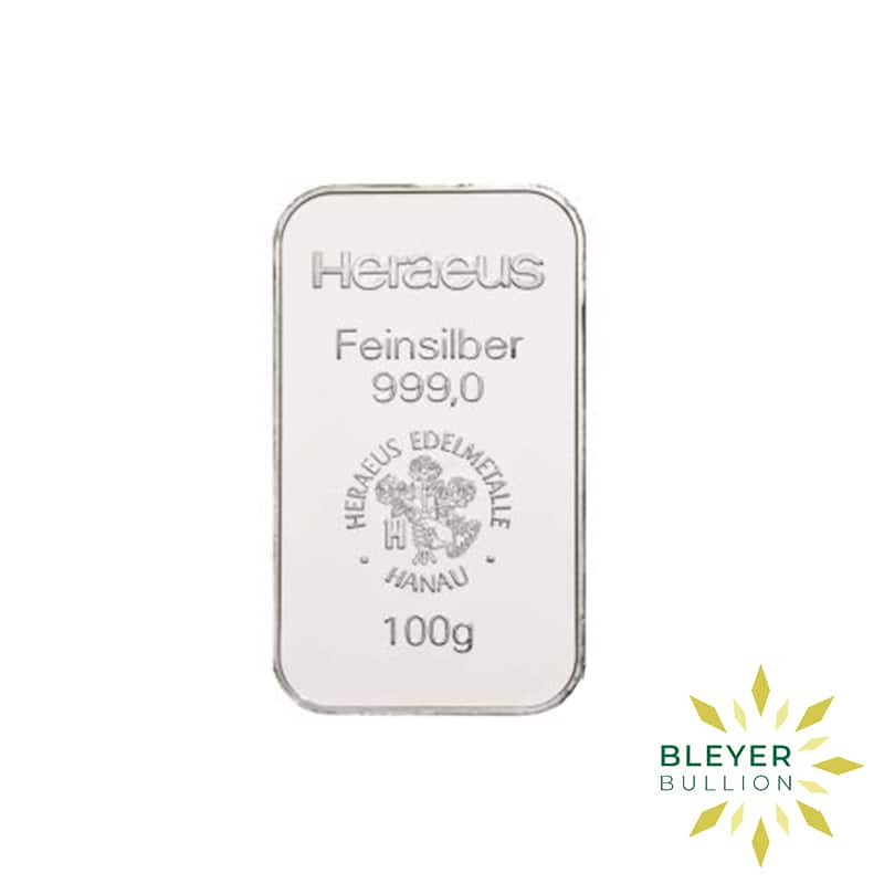 100g Heraeus Minted Silver Bar (Pre-owned)