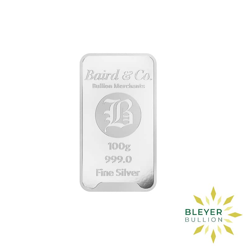 100g Silver Baird & Co Minted Bar