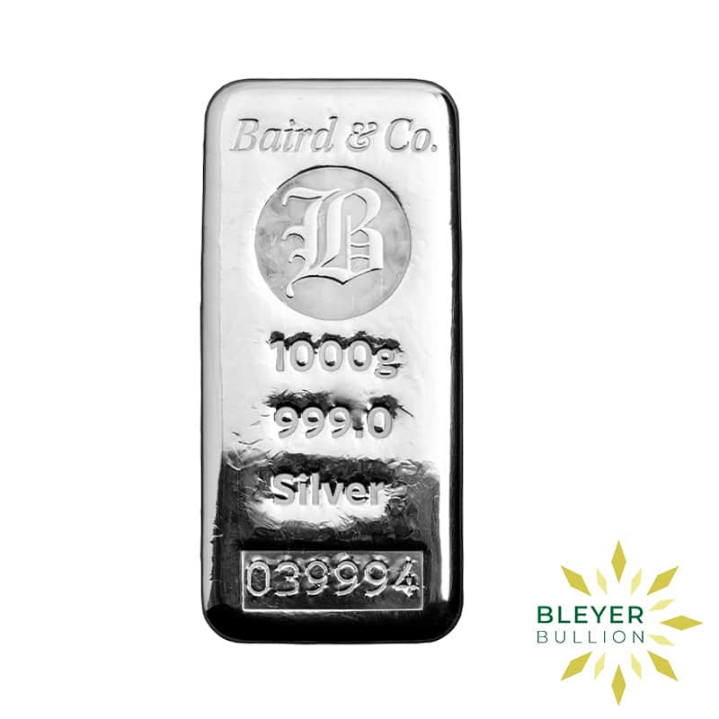 1kg Silver Baird & Co Cast Bar