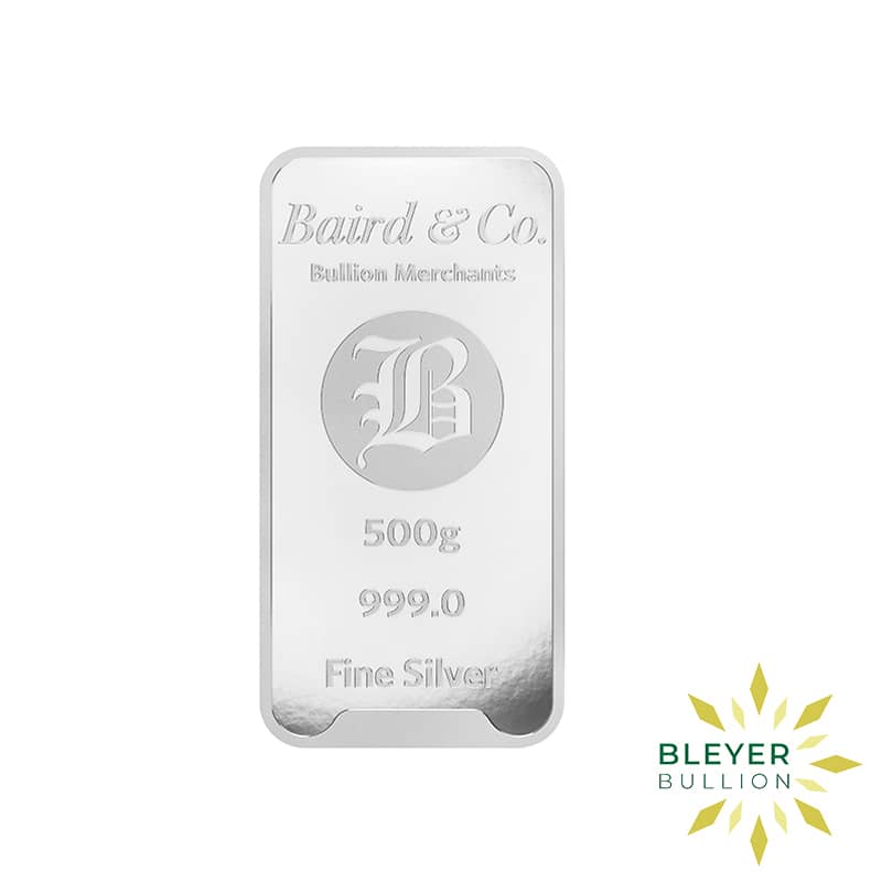 500g Silver Baird & Co Minted Bar