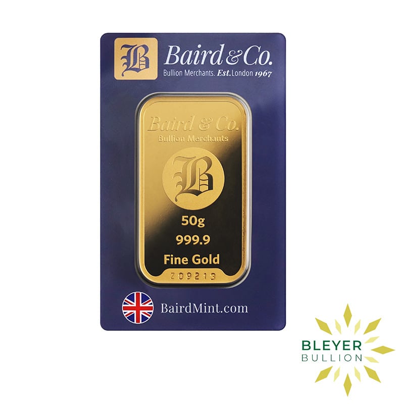 50g Gold Baird & Co Minted Bar
