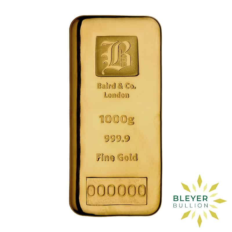 1kg Gold Baird & Co Cast Bar