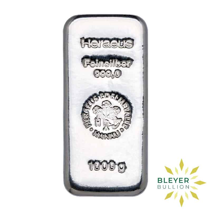 1kg Silver Heraeus Cast Bar (Margin Scheme)