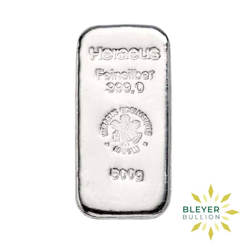 500g Silver Heraeus Cast Bar