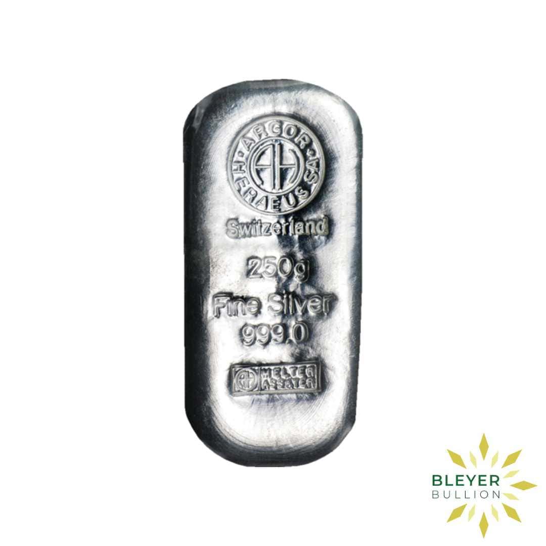 250g Heraeus Silver Cast Bar