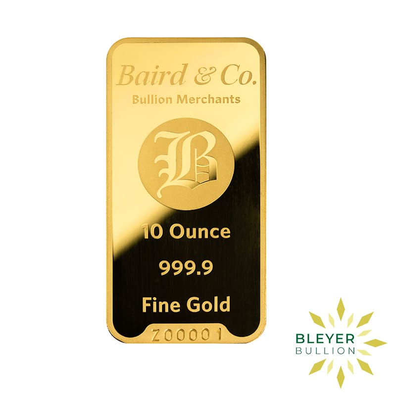 10oz Gold Baird & Co Minted Bar