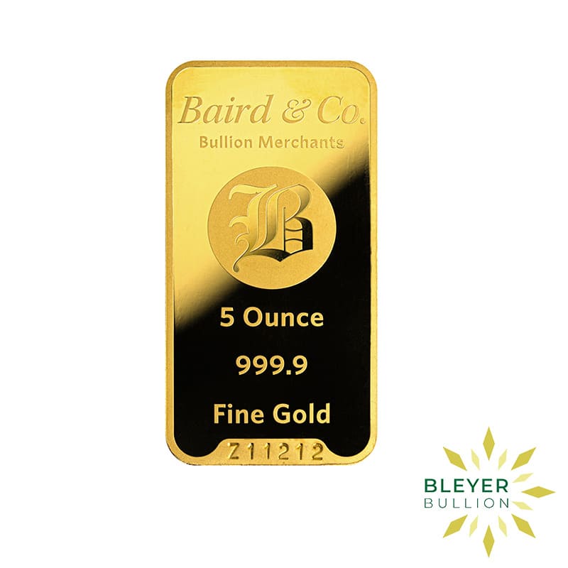 5oz Gold Baird & Co Minted Bar