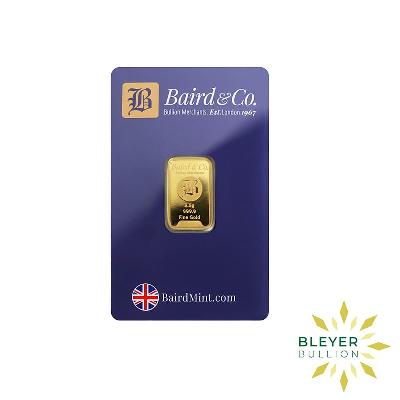 2.5g Gold Baird & Co Minted Bar