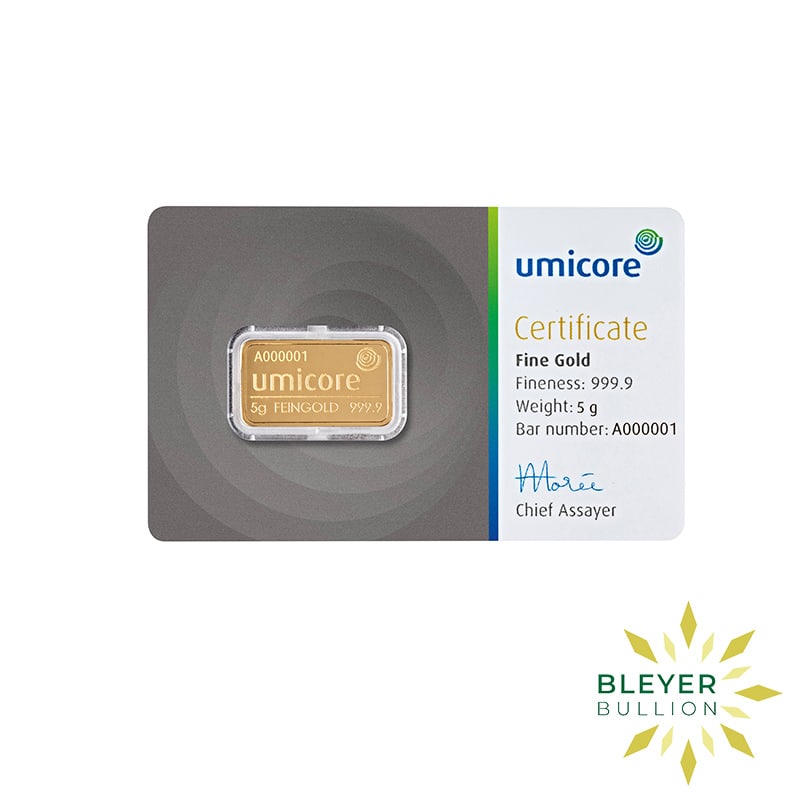 5g Gold Umicore Minted Bar