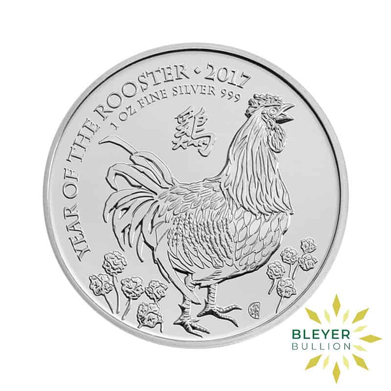 1oz Silver UK Lunar Rooster Coin, 2017