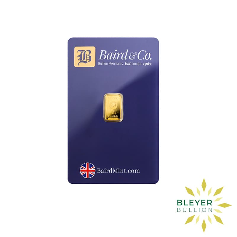 1g Gold Baird & Co Minted Bar