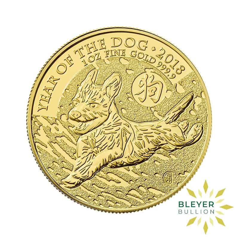 1oz Gold UK Lunar Dog Coin, 2018 (Pre-owned)