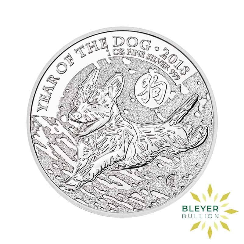 1oz Silver UK Lunar Dog Coin, 2018