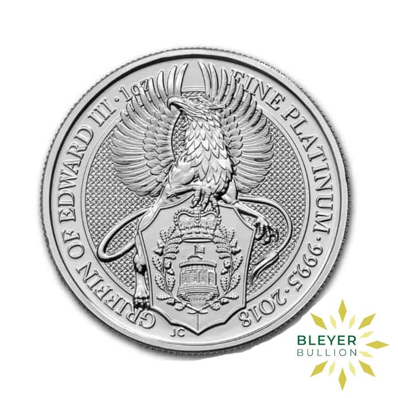 1oz Platinum UK Queen's Beasts Griffin of Edward III, 2018