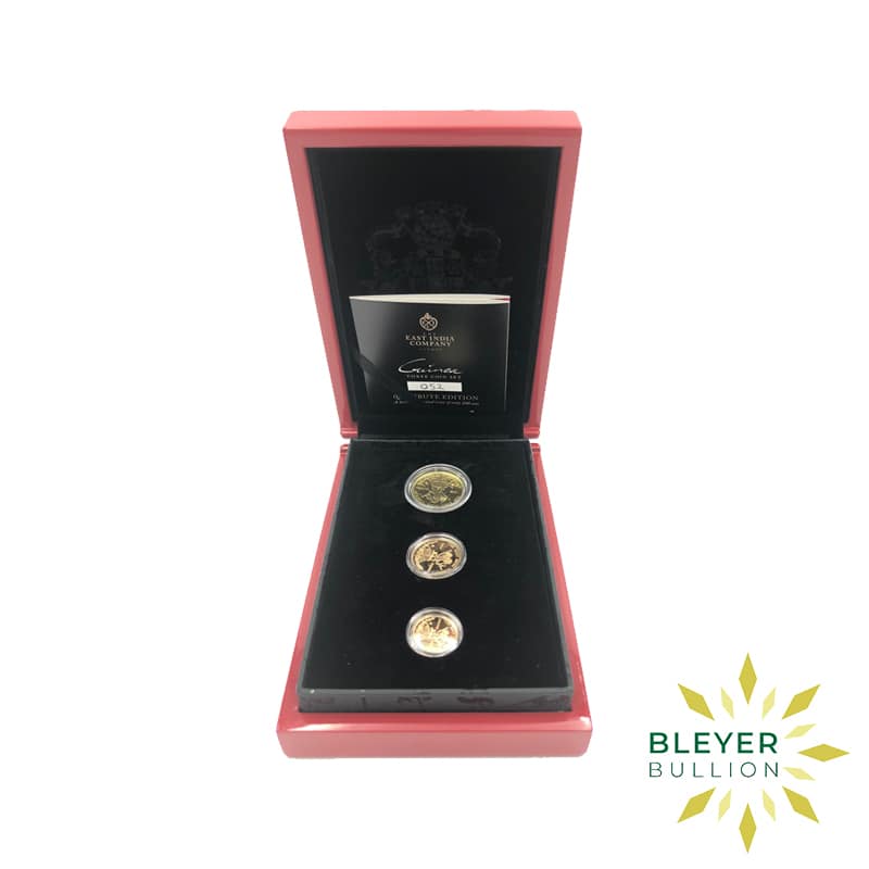 Longest Reigning Monarch 3 Coin Gold Guinea Proof Set, 2015 (Pre-owned)