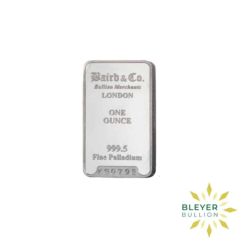 1oz Palladium Baird & Co Minted Bar (Pre-Owned)