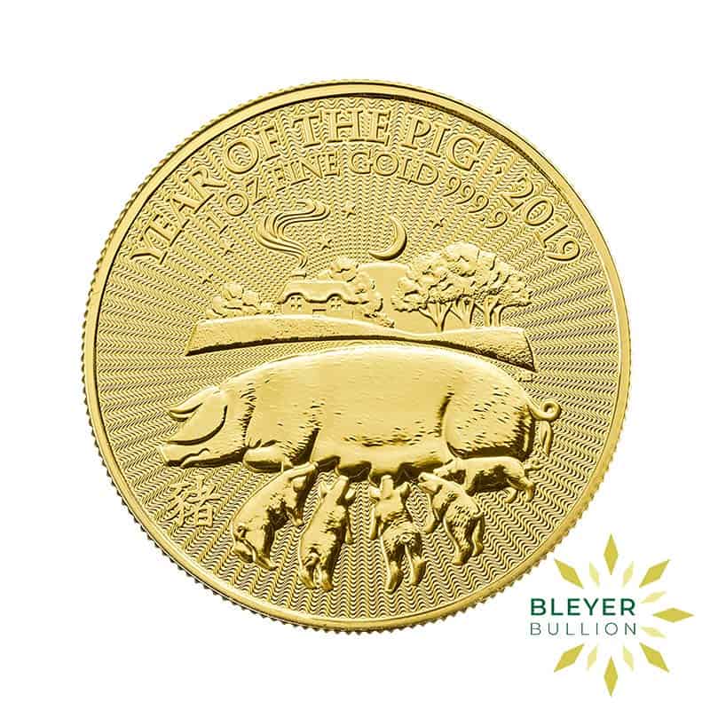 1oz Gold UK Lunar Pig Coin, 2019 (Pre-owned)