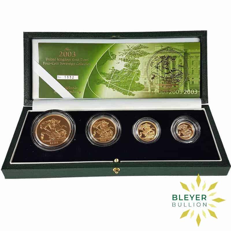 Proof UK Gold Sovereign - Four Coin Collection, 2003