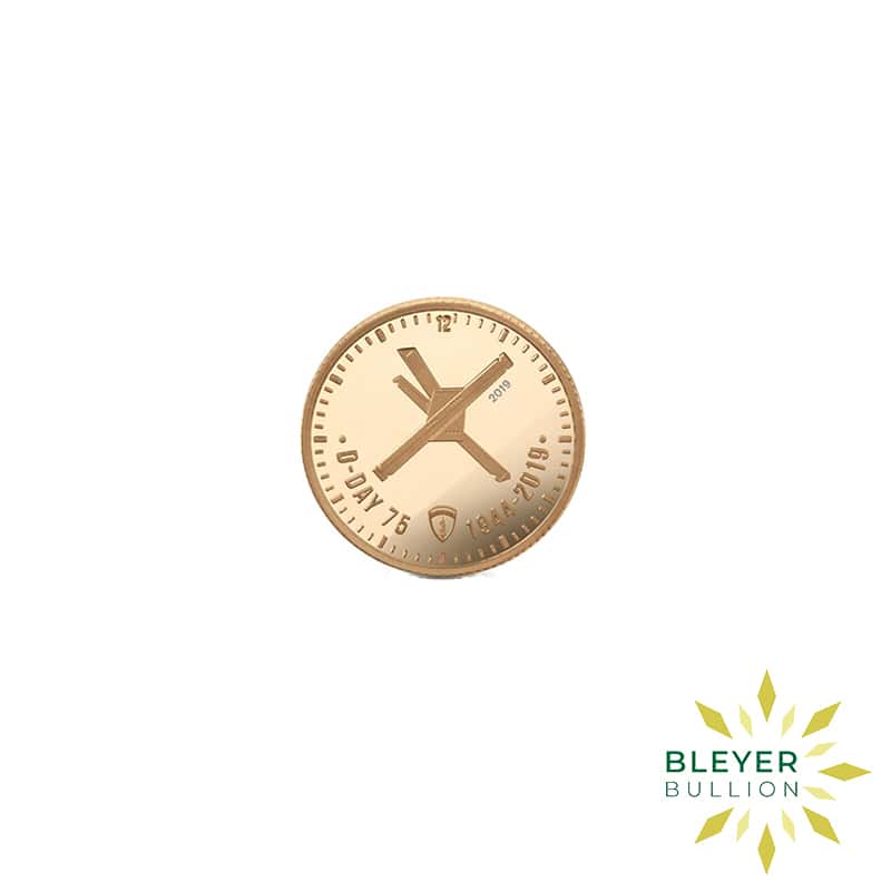 D-Day 75th Anniversary Proof Gold Quarter Sovereign, 2019 (Pre-Owned)
