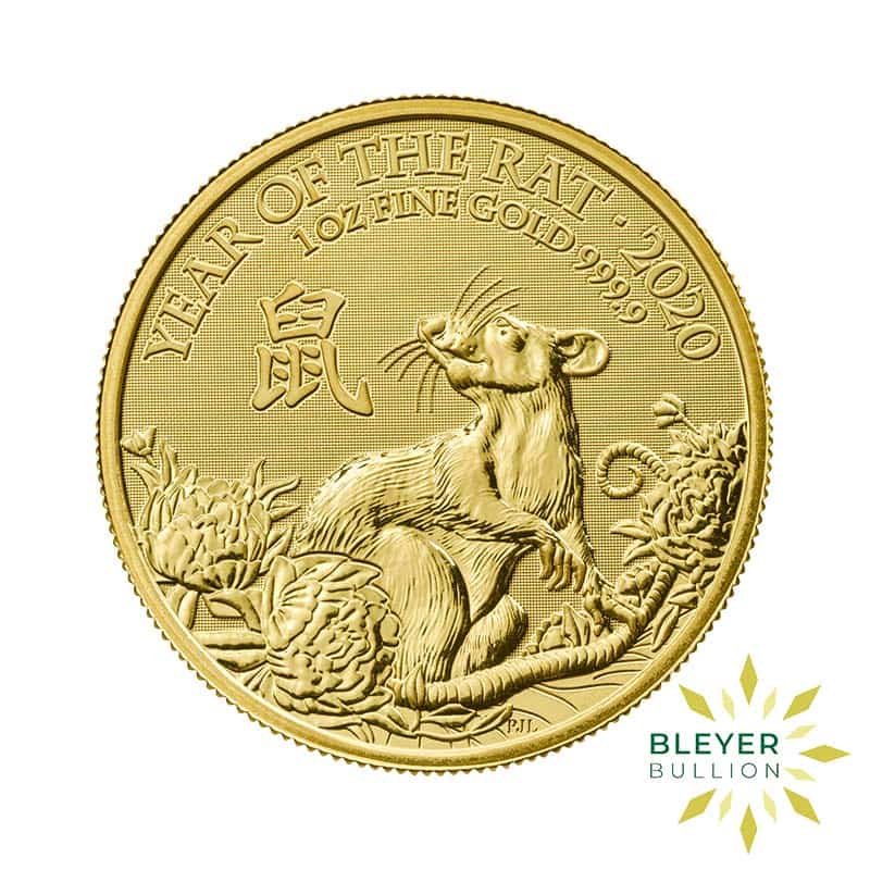 1oz Gold UK Lunar Rat Coin, 2020 (Pre-Owned)