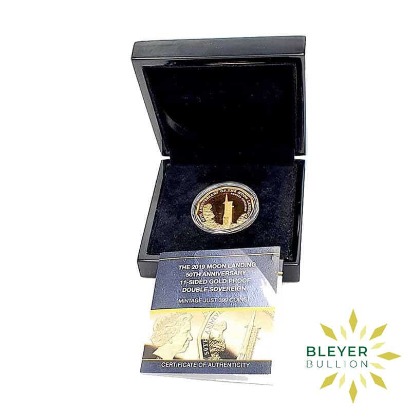 Proof UK Gold Double Sovereign - The Moon Landing 50th Anniversary, 2019