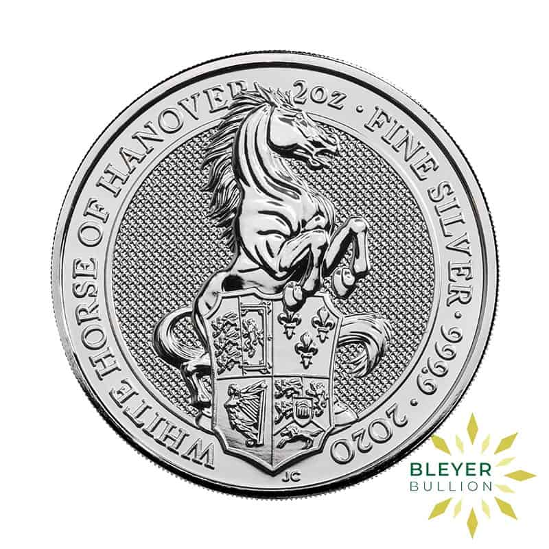 2oz Silver Queen's Beasts White Horse of Hanover Coin, 2020 (Margin Scheme)