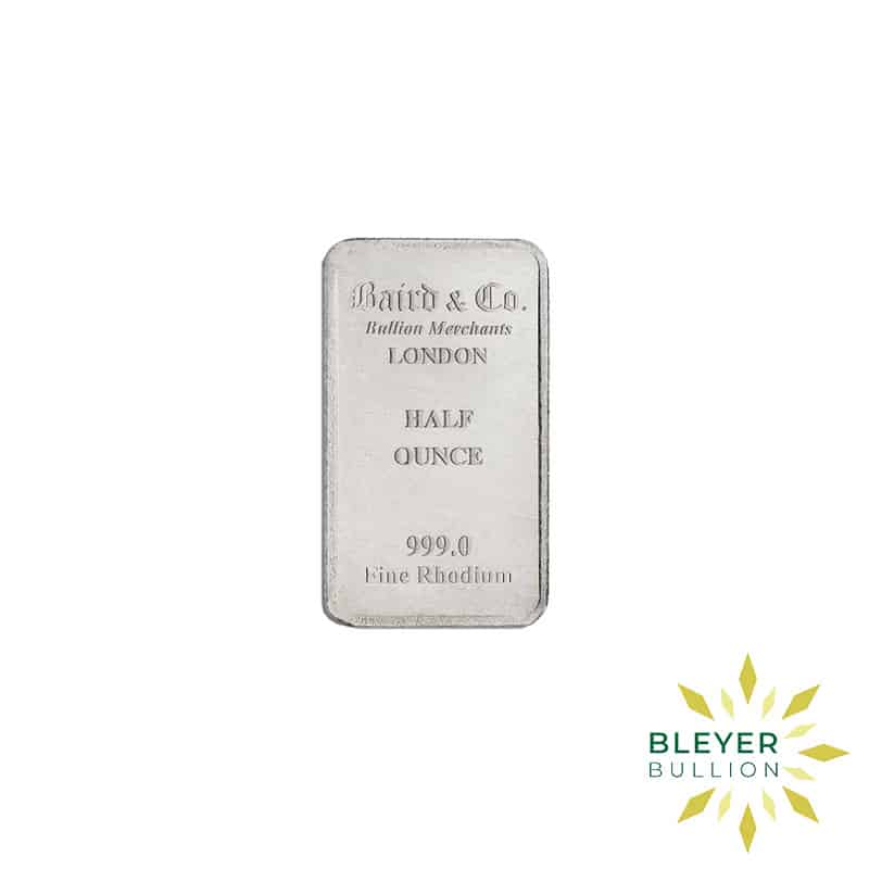 1/2oz Rhodium Baird & Co Minted Bar