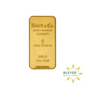 5oz Gold Baird & Co Minted Bar