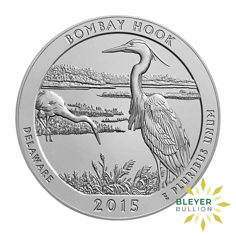 5oz Silver American National Park Of America Bombay Hook Quarter, 2015