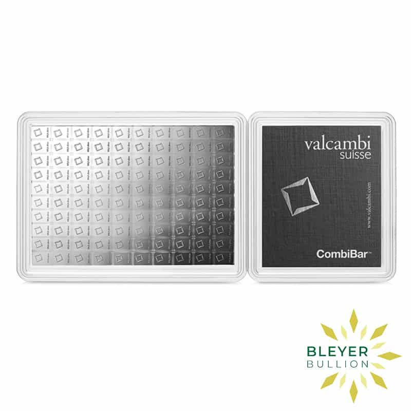 100g Silver Valcambi Minted CombiBar (100 x 1g)