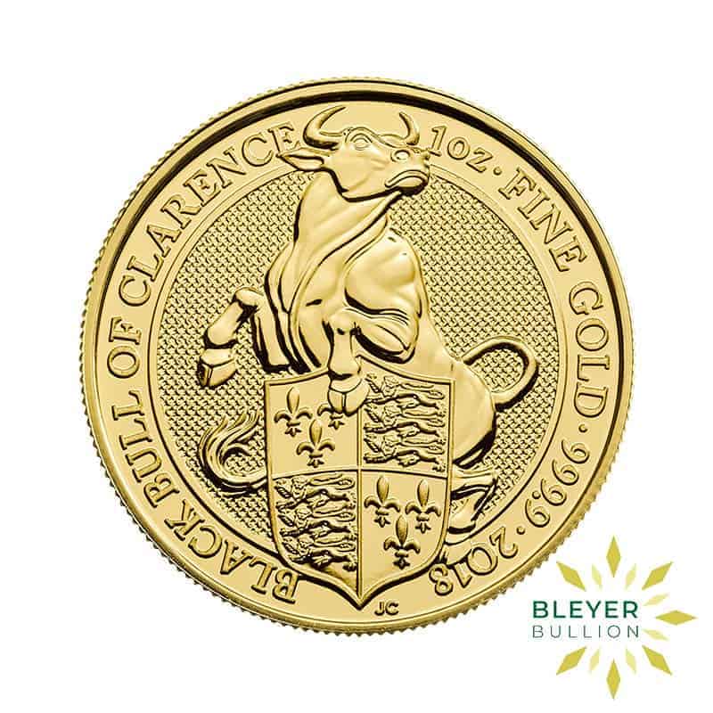 1oz Gold Queen's Beasts Black Bull, 2018 (Pre-Owned)