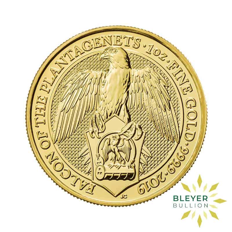 1oz Gold Queen's Beasts Falcon of the Plantagenets Coin, 2019 (Pre-Owned)