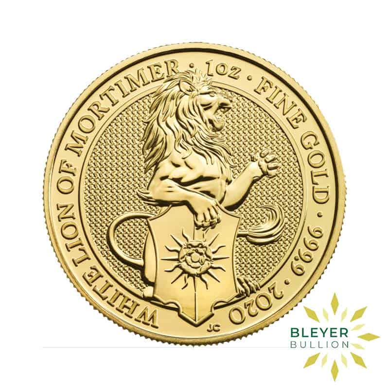 1oz Gold Queen's Beasts White Lion of Mortimer Coin, 2020 (Pre-owned)