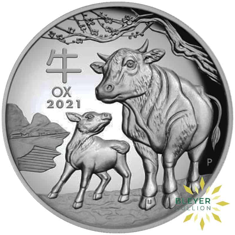 1kg Silver Australian Lunar Ox Coin, 2021 (Margin Scheme)