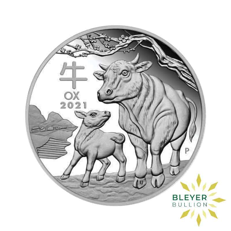 1oz Silver Australian Lunar Ox Coin, 2021 (Margin Scheme)