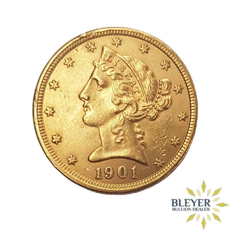 American $5 Gold Half Eagle Liberty Head Coin (Mixed Years)