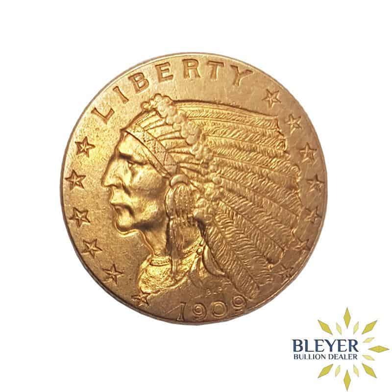 American $2.5 Gold Quarter Eagle Indian Head Coin (Mixed Years)