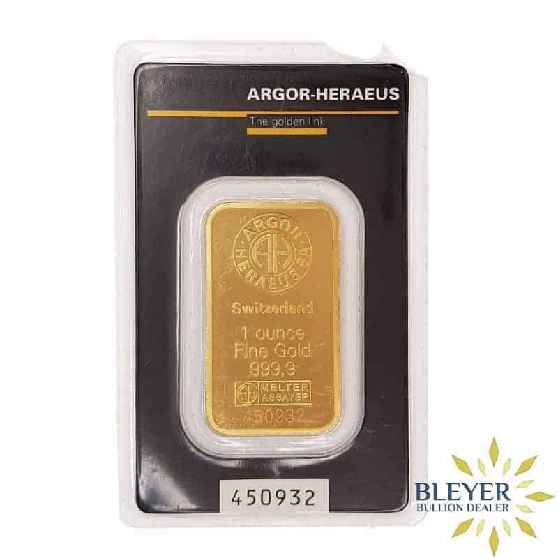 Pre-Owned 1oz Argor Heraeus Minted Gold Bar