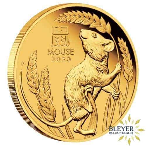 1oz Gold Australian Lunar Mouse Coin, 2020