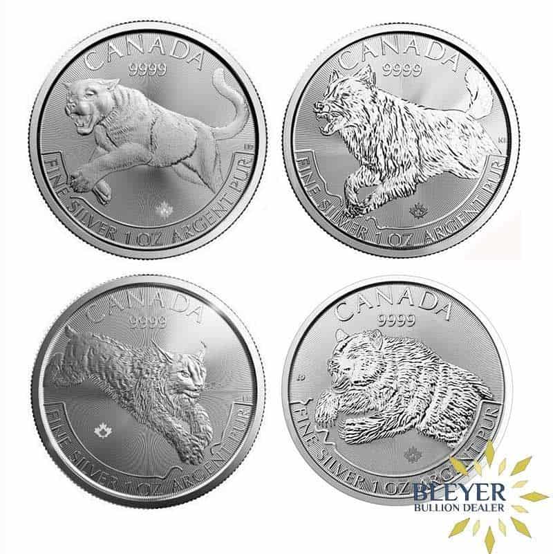 1oz Silver Canadian Predator Series 4 Coin Set