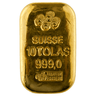 Best Value 10 Tola Cast Gold Bar