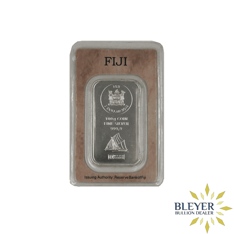 100g Fiji Minted Silver Coin Bar, 2018