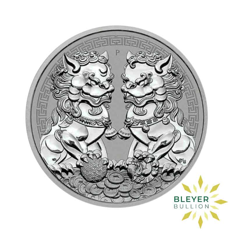 1oz Silver Australian Guardian Lions Double Pixiu Coin, 2020