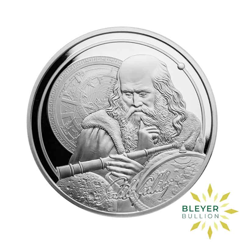 1oz Silver NIUE Icons Of Inspiration Galileo Coin, 2021 (Margin Scheme)
