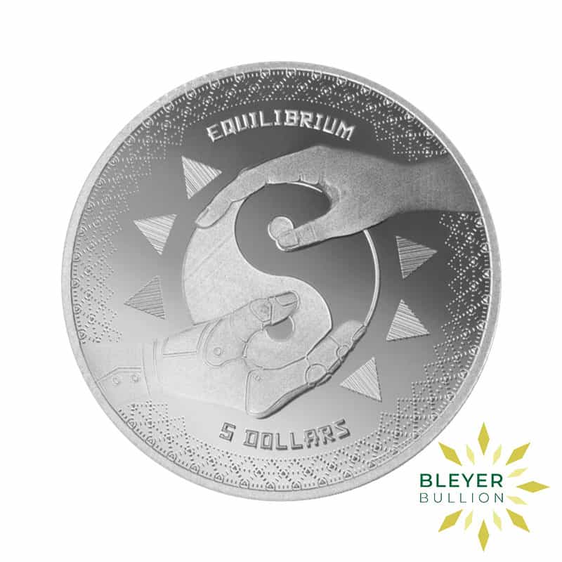 1oz Silver Tokelau Equilibrium Coin, 2018 (Margin Scheme)